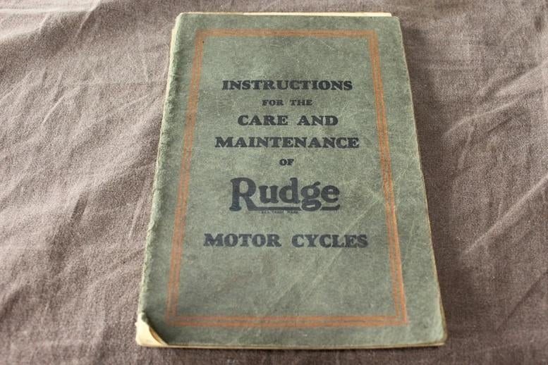 Rudge motorcycles care and maintenance instructions 1931 ?, Motoren, Handleidingen en Instructieboekjes, Overige merken, Ophalen of Verzenden