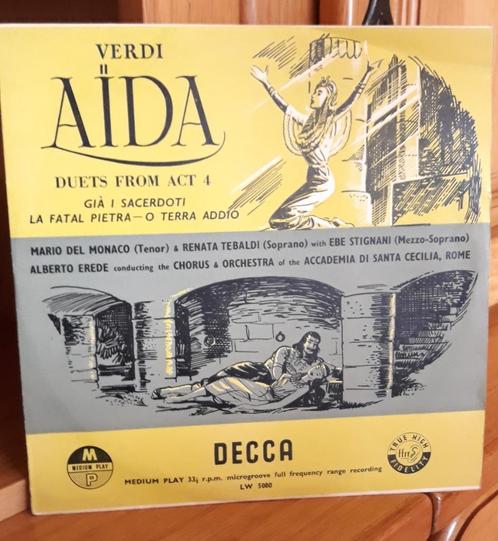 AÏDA - Duets From Act 4 - Renata Tebaldi, Mario del Monaco, Cd's en Dvd's, Vinyl | Klassiek, Zo goed als nieuw, Opera of Operette