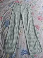 Super leuke groen/wit geruite broek ~ Maat S, Zo goed als nieuw, Maat 36 (S), Lang, Groen