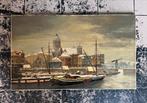 Hans Lenteman – Stadsgezicht Amsterdam in de Winter, Antiek en Kunst, Ophalen