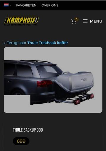 THULE BackUp 900 XXL trekhaakbox+THULE 949 fietsendrager  beschikbaar voor biedingen