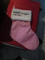 ROZE KERSTSOK - SHO-HO-HO-PPEN (shoppen)/ christmas stocking, Ophalen of Verzenden, Nieuw