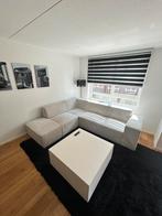 Hoekbank Monet - Beige - Ribstof - Links, Huis en Inrichting, Banken | Complete zithoeken, Ophalen, Gebruikt