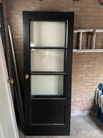 Paneelschuifdeuren (zwart, met glas), Ophalen, Gebruikt, Minder dan 80 cm, Binnendeur