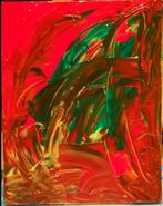 Uniek Abstract Acryl Schilderij 40 x 50, Antiek en Kunst, Kunst | Schilderijen | Abstract, Ophalen