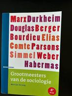 Grootmeesters van de sociologie - Mart-Jan de Jong, Ophalen of Verzenden, Zo goed als nieuw