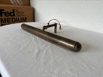 Koperen Schilderijlamp Oude Antieke Schilderij Lamp Messing beschikbaar voor biedingen