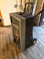 Houtkachel met natuursteen incl. kachelpijpen – €350, Huis en Inrichting, Kachels, Ophalen, Gebruikt, Hout, Houtkachel