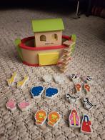 Houten Ark van Noach boot met Dieren merk: Wood be fun, Ophalen of Verzenden, Zo goed als nieuw, Overige typen