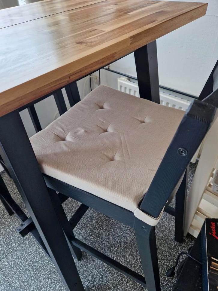 Hoge Eettafel met 2 Stoelen/Krukken, Huis en Inrichting, Barren, Ophalen