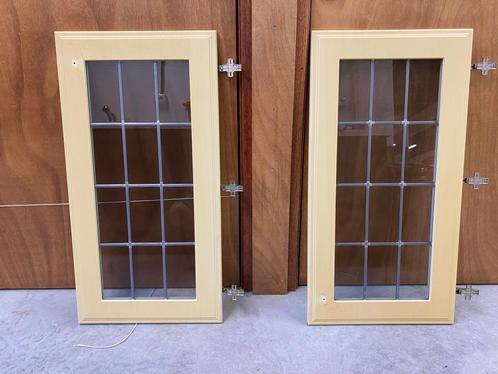 2 X Ramen met Glas in Lood voor Kast of Keuken 44x86cm, Doe-het-zelf en Verbouw, Glas en Ramen, Gebruikt, Overige typen, 80 tot 120 cm