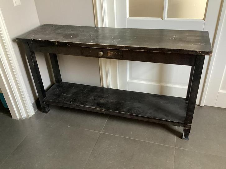 Opknap sidetable…herfst en of kerst tafel voor op de Veranda, Huis en Inrichting, Tafels | Sidetables, Gebruikt, 25 tot 50 cm