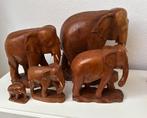Houten Olifanten Familie - Handgesneden Beelden, Ophalen of Verzenden