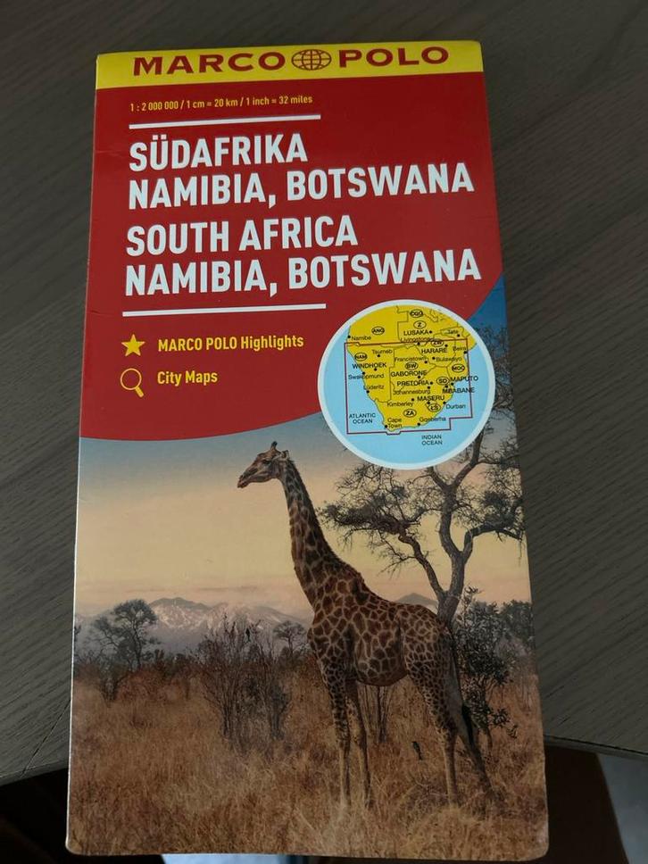 Landkaart Zuid-Afrika, Namibië, Botswana - Marco Polo, Boeken, Atlassen en Landkaarten, Nieuw, Landkaart, Overige gebieden, 2000 tot heden