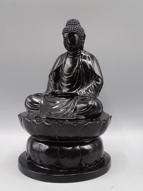 Brons Amida Kamakura boeddha beeld met zwarte Patina, Antiek en Kunst, Kunst | Beelden en Houtsnijwerken, Ophalen of Verzenden