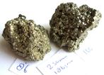 2 Grote pyriet samen 186 gram 5,90 fools gold Dan1 piriet, Ophalen of Verzenden, Mineraal