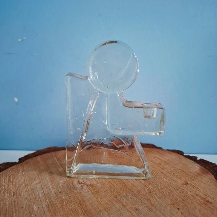 Wiesenthal Glashütte, glazen engel kandelaar, Antiek en Kunst, Antiek | Glas en Kristal, Ophalen of Verzenden