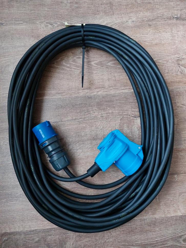 25m Eupen Neopreen H07RN-F 3x1,5mm2 Haakse CEE Verlengkabel, Caravans en Kamperen, Caravan accessoires, Nieuw, Ophalen of Verzenden