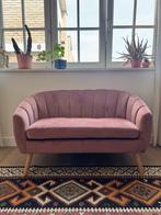 Roze Fluwelen Sofa, Ophalen, Hout, Tweepersoons, 75 tot 100 cm