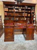 Exclusieve Klassiek Engelse chesterfield bureau Mahoniehout, Huis en Inrichting, Bureaus, Ophalen of Verzenden, Nieuw