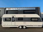 HOBBY PEESTIGE 650 6 pers ‘19 auto mover elct poten  tv, Caravans en Kamperen, Lengtebed, Rondzit, Hobby, Bedrijf