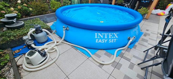 Intex Zandfilter 8m3/h & Zoutwatersysteem QS1200, Tuin en Terras, Zwembaden, Gebruikt, Opblaaszwembad, 80 tot 120 cm, 200 tot 400 cm