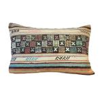 Kelimkussen 40x60 zacht terra bruin ecru van vintage kelim, Yazgibi, Overige kleuren, Verzenden, Nieuw