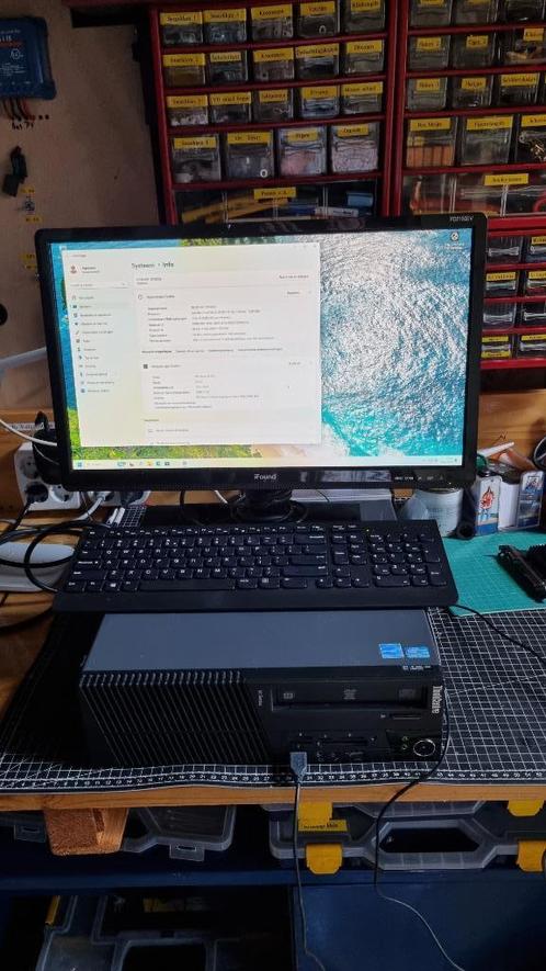 Computer, Computers en Software, Desktop Pc's, Gebruikt, 3 tot 4 Ghz, HDD, 8 GB, Met videokaart, Met monitor, Ophalen