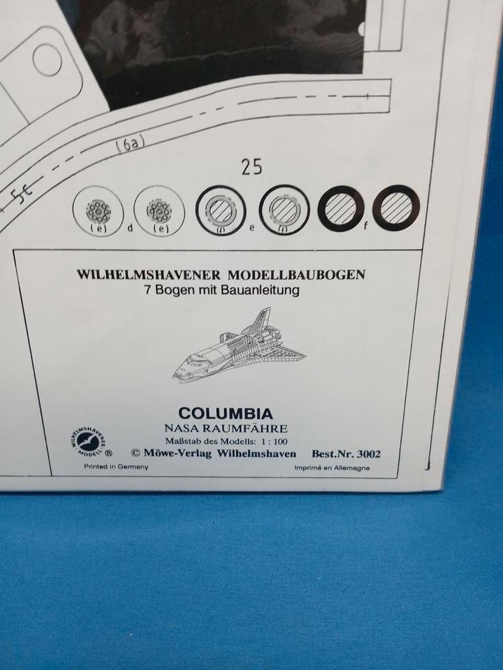 NIEUW!! bouwplaat spaceshuttle Columbia (nieuw), Verzamelen, Luchtvaart en Vliegtuigspotten, Nieuw, Schaalmodel, Ophalen of Verzenden