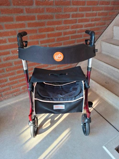 Rollator Excel EZ-Lite rood - z.g.a.n., Diversen, Rollators, Zo goed als nieuw, Lichtgewicht, Ophalen