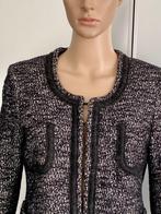 H753 Expresso maat 40=M wollen jasje blazer colbert zwart/gr, Kleding | Dames, Maat 38/40 (M), Expresso, Zwart, Ophalen of Verzenden