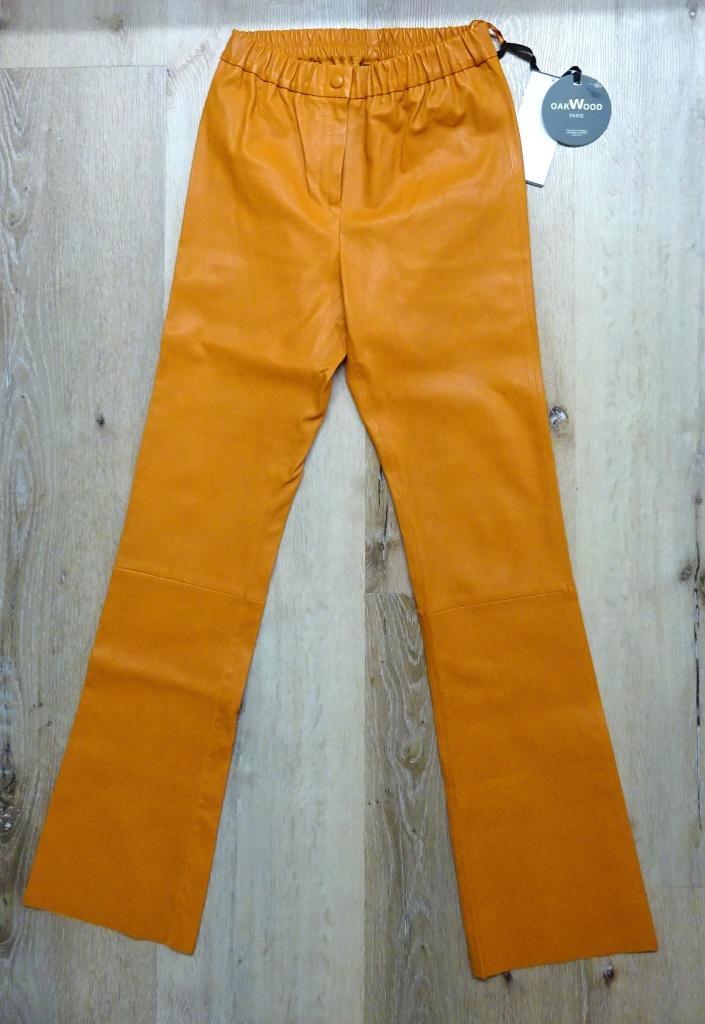 Nieuwe oranje stretch lederen broek legging maat 38 Oakwood, Kleding | Dames, Broeken en Pantalons, Nieuw, Maat 36 (S), Oranje