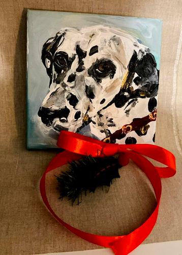 Dalmatiër ~ portret hond ~ kleintje kunst ~ atelier beschikbaar voor biedingen