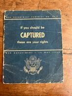 WO2 Amerikaans POW Krijgsgevangene instructie boekje 1944, Verzamelen, Militaria | Tweede Wereldoorlog, Amerika, Boek of Tijdschrift