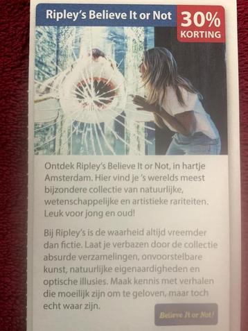 Ripley’s Believe It or Not Amsterdam Voordeelbon beschikbaar voor biedingen