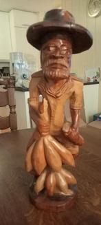 Houtsnijwerk man  42 cm hoog, Antiek en Kunst, Ophalen