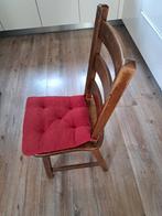 4 Eetkamer stoelen eiken, Ophalen, Gebruikt, Bruin, Eiken