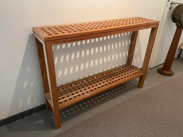 Bijzettafel / side table teakhout 2 stuks beschikbaar voor biedingen
