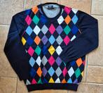 State of Art 'blokjes' donkblauwe trui 100% katoen Maat XXL, Kleding | Heren, State of art, Overige maten, Zo goed als nieuw, Verzenden