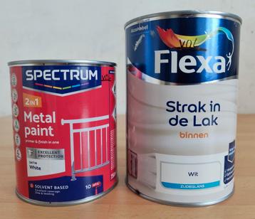 Flexa lak Wit, Spectrum 2in1 metaal verf wit - Verzenden beschikbaar voor biedingen