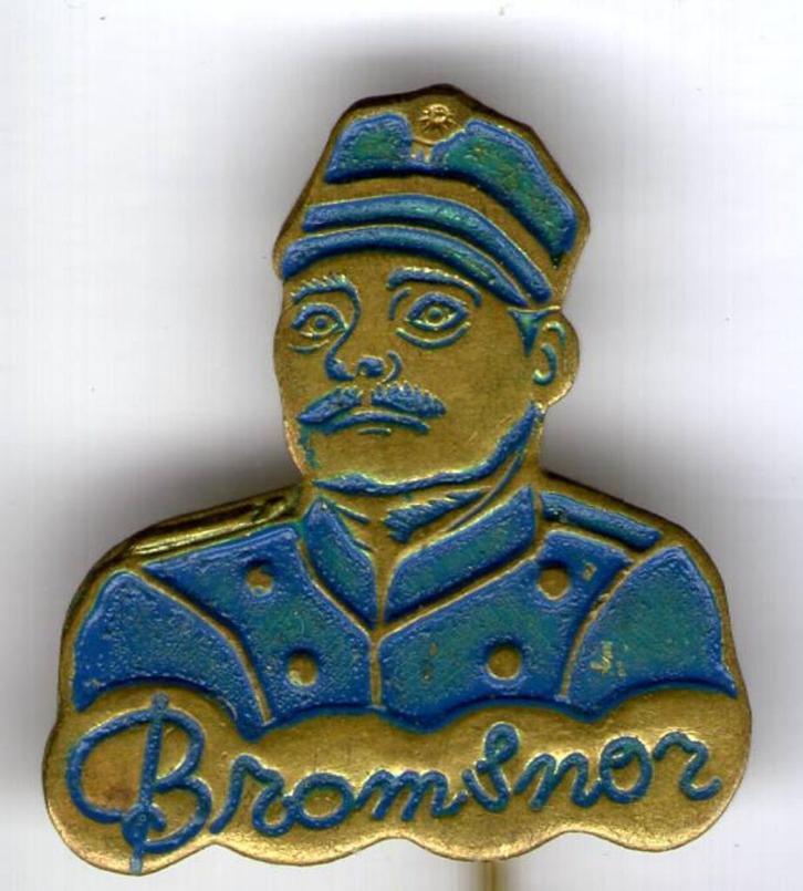 Bromsnor blauw op koper TV/strip speldje ( T_003 ), Verzamelen, Speldjes, Pins en Buttons, Nieuw, Speldje of Pin, Figuurtje, Verzenden