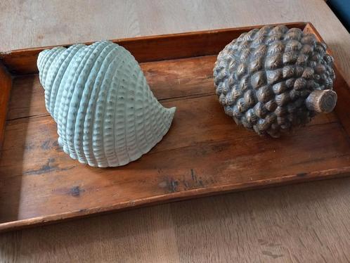 Grote stenen dennenappel  kunststof schelp geldrop/Ehv, Huis en Inrichting, Woonaccessoires | Wanddecoraties, Zo goed als nieuw