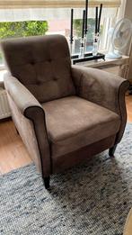 Mooie lederen fauteuil, Huis en Inrichting, Fauteuils, Ophalen, Zo goed als nieuw, 50 tot 75 cm