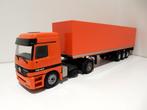 Joal Mercedes Actros + Tekno dichte oplegger code 3 1/50, Ophalen of Verzenden, Zo goed als nieuw, Bus of Vrachtwagen, Tekno