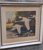 WARD BINKS(1880-1950). Flying swans. Gekl. ets. * Zie tekst., Antiek en Kunst, Kunst | Etsen en Gravures, Ophalen