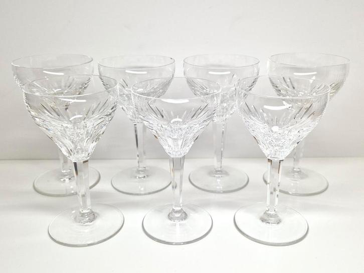 Glasfabriek Leerdam kristal 7 Rubato wijnglazen, 1952, Antiek en Kunst, Antiek | Glas en Kristal, Ophalen of Verzenden