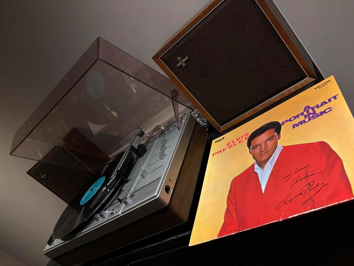 Vintage Philips Platenspeler Set met Hifi Boxen, Audio, Tv en Foto, Platenspelers, Gebruikt, Platenspeler, Philips, Ophalen