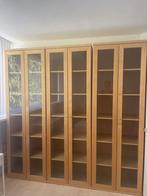 Billy/Oxberg boekenkasten met glazen deuren, Ophalen, Gebruikt, 200 cm of meer, 50 tot 100 cm