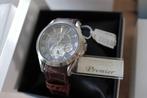 Seiko horloge Premier Kinetic Perpetual Calendar SNP025P1, Seiko, Leer, Staal, Polshorloge