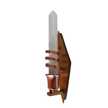 Arts & Crafts Brass & Copper Wall Lamp beschikbaar voor biedingen